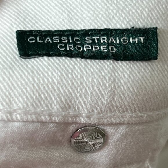Ralph Lauren White Cropped Jeans Straight 10 - Picture 12 of 14